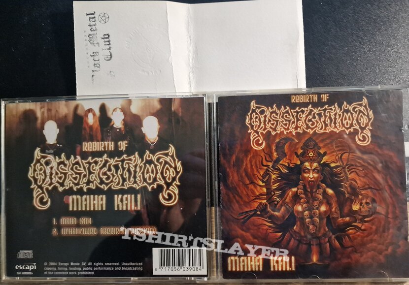 DISSECTION - Signed by Jon Nödtveidt!! Rebirth Of Dissection - Maha Kali CD 2004 Escapi Music – AUD008x