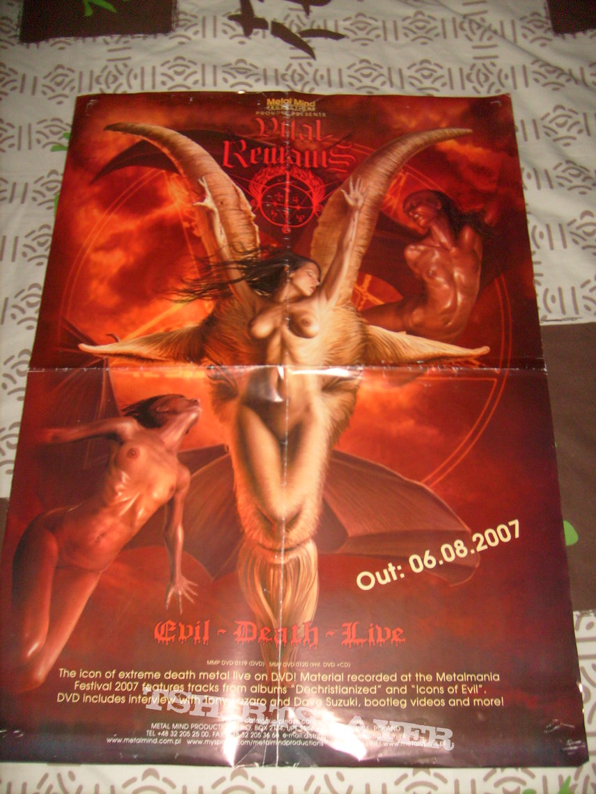 Vital Remains - Evil-Death Live Promotional Poster
