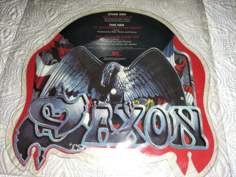 Saxon - Rock the Nations Shape Single Vinyl 