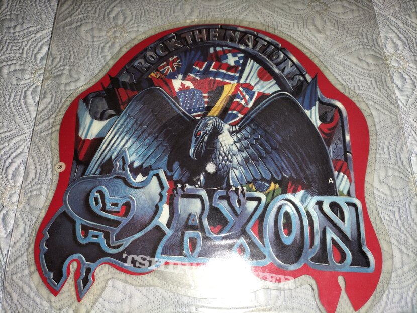 Saxon - Rock the Nations Shape Single Vinyl 