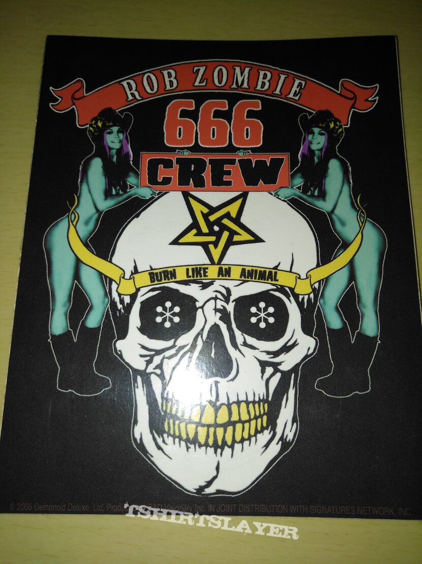 Rob Zombie - 666 Crew Sticker