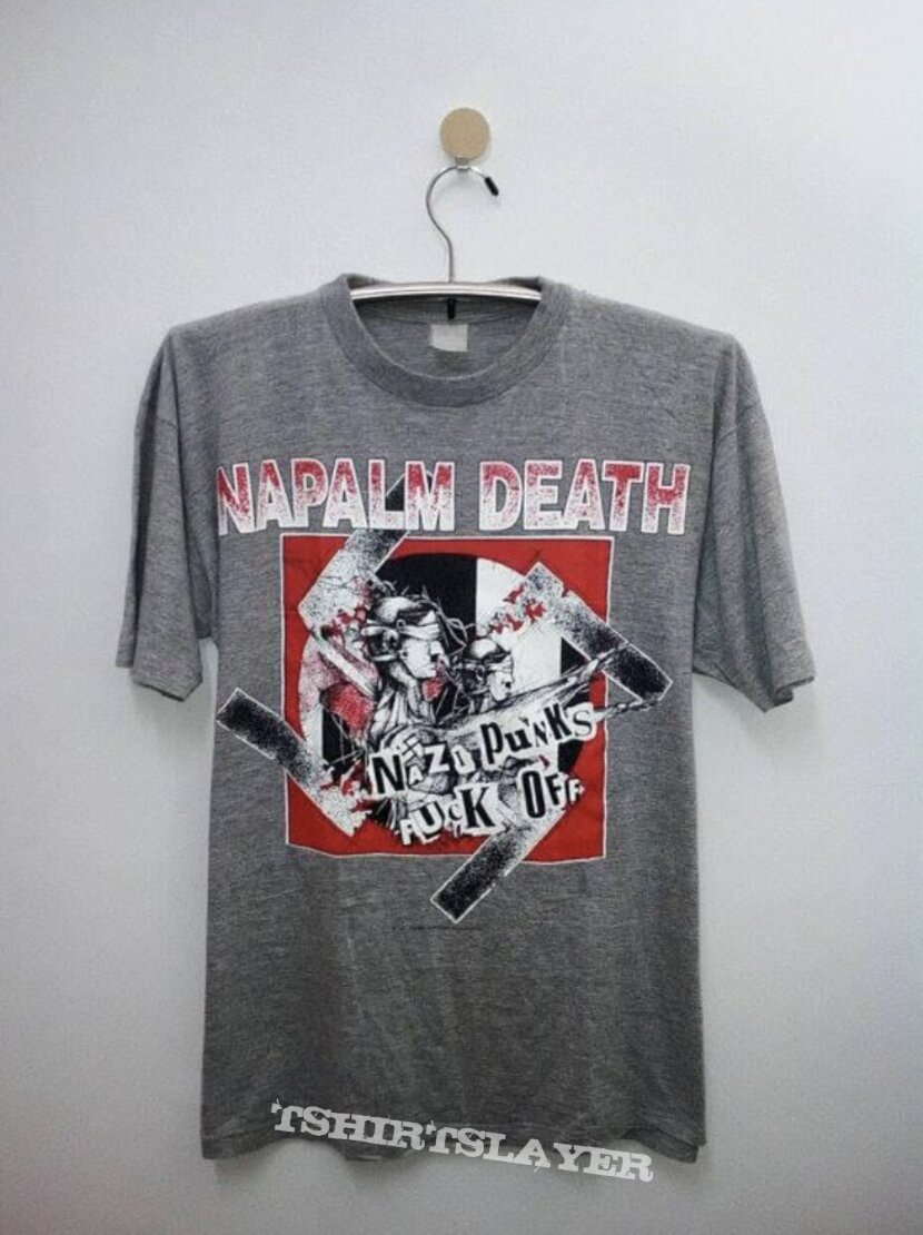 Vintage Napalm Death Nazi Punk Fuck Off T Shirt 