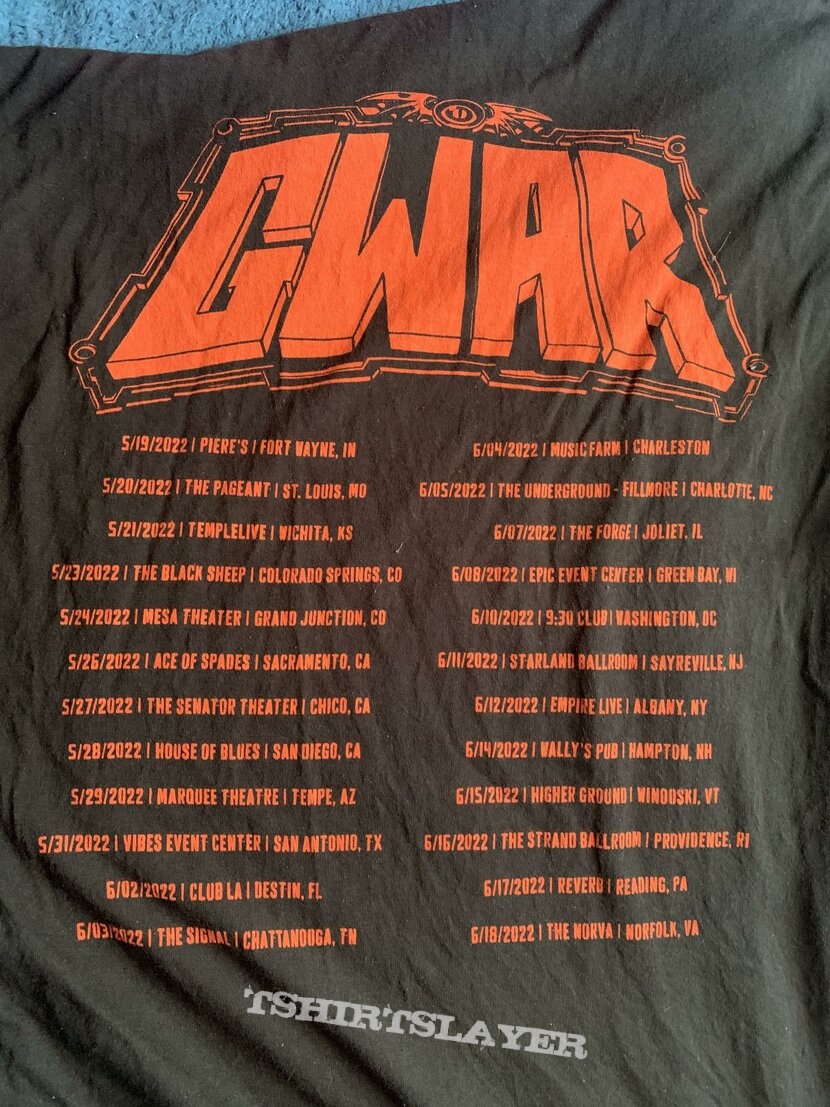 Gwar The New Dark Ages tour shirt
