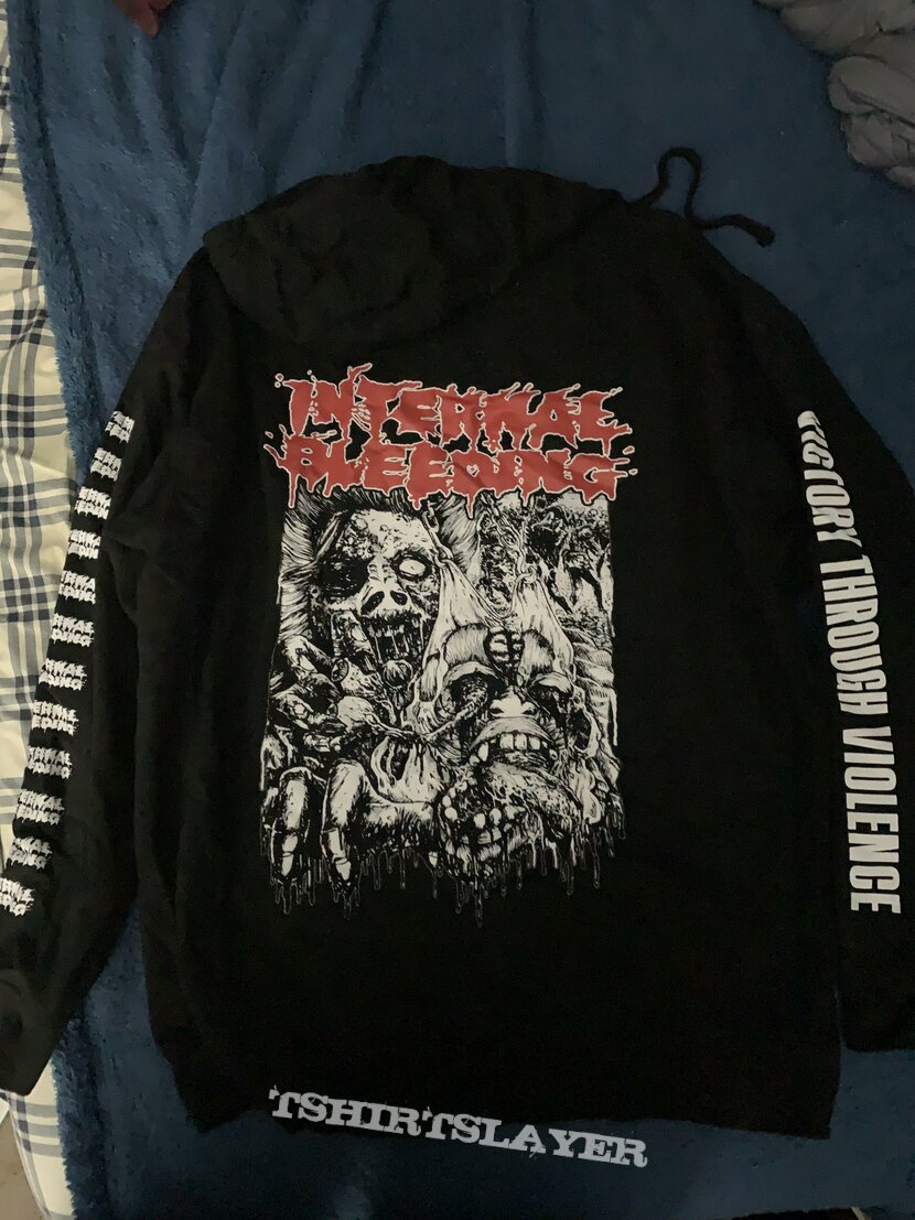 Internal Bleeding Victory Through Violence hoodie