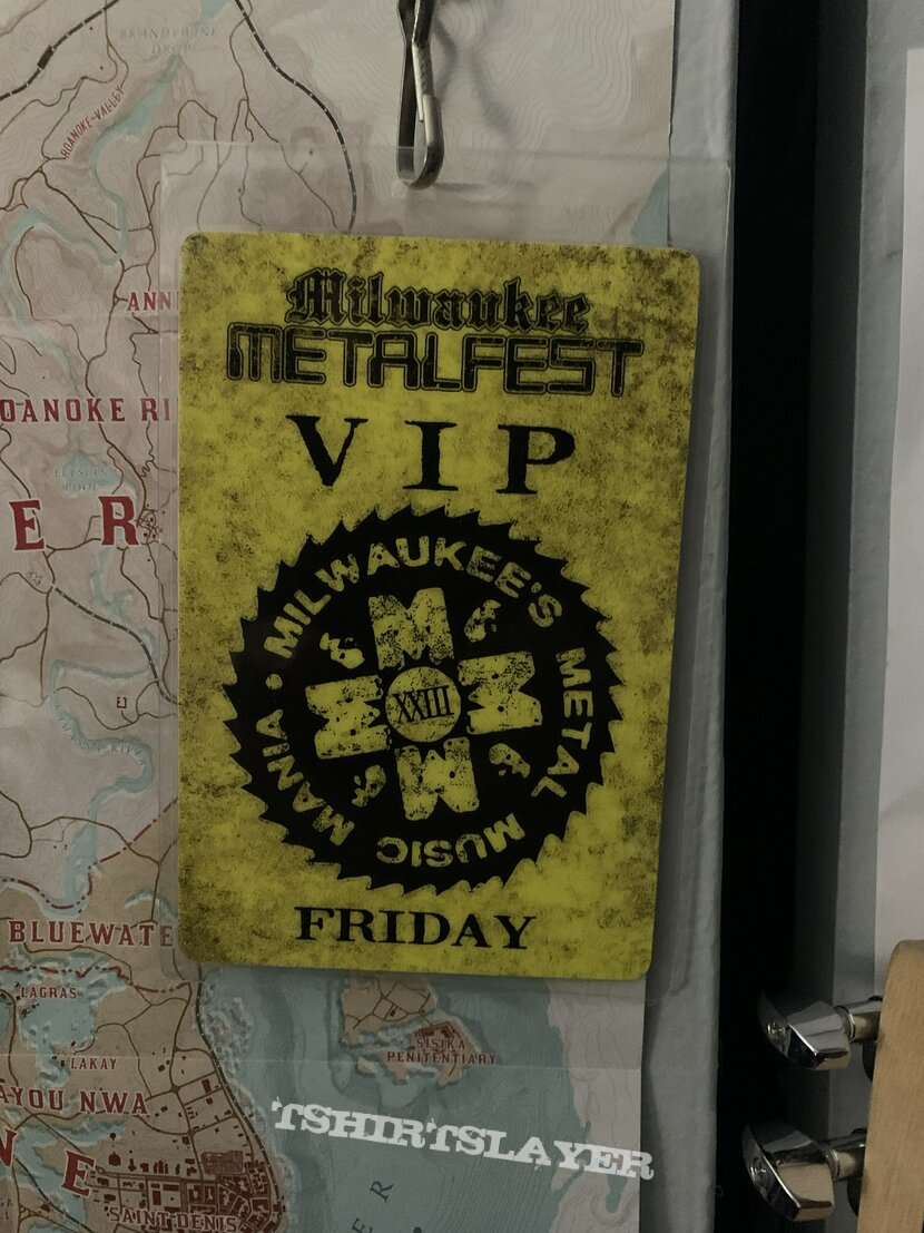 Signed Milwaukee Metalfest Friday VIP laminate signed by Jamey Jasta