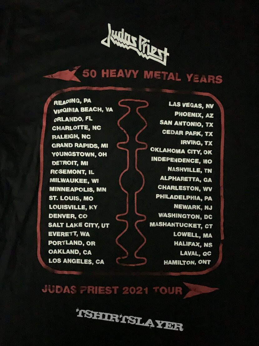 Judas Priest 2021 50 Heavy Metal Years Tour shirt