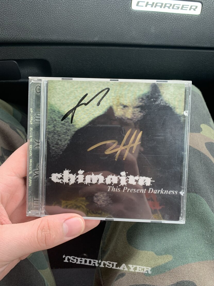 Chimaira This Present Darkness CD signed by Mark Hunter and Rob Arnold