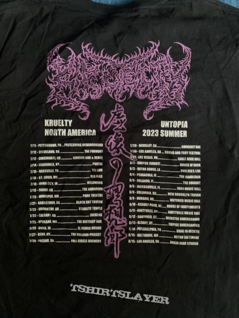 Kruelty Untopia 2023 Summer tour shirt