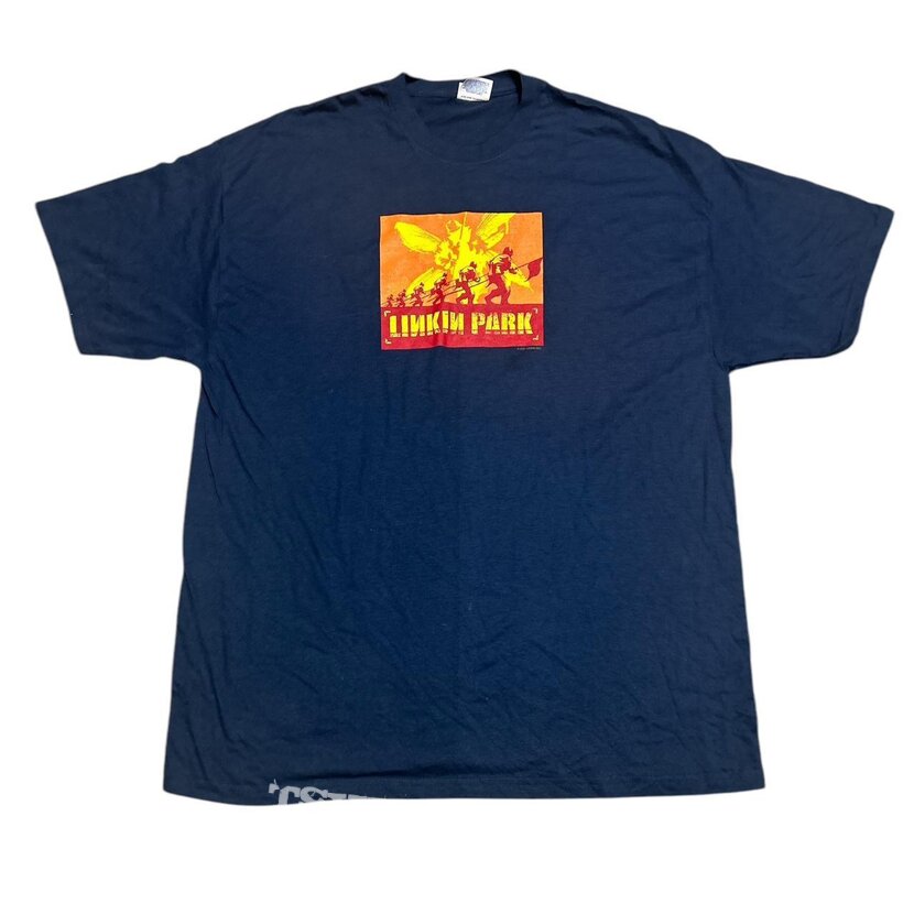 Linkin Park Hybrid Theory Navy 2001 T Shirt