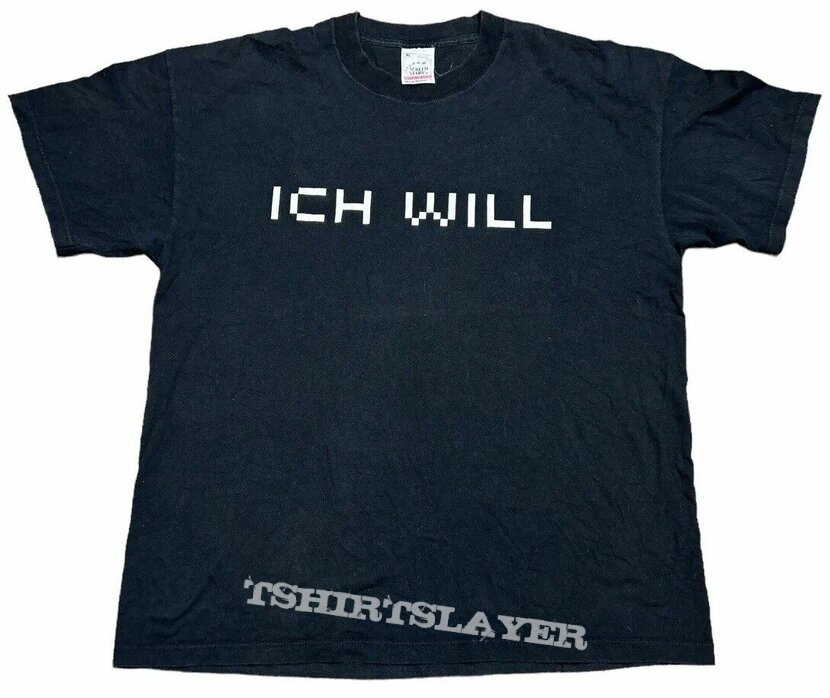 Rammstein Ich Will Mutter Screen Stars Double Sided T Shirt XL