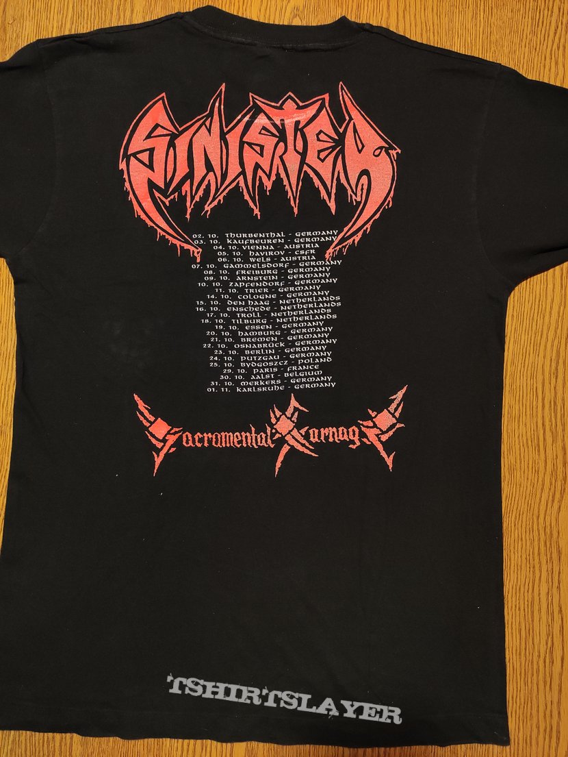Sinister original Sacramental Carnage tour 1991 longsleeve ...