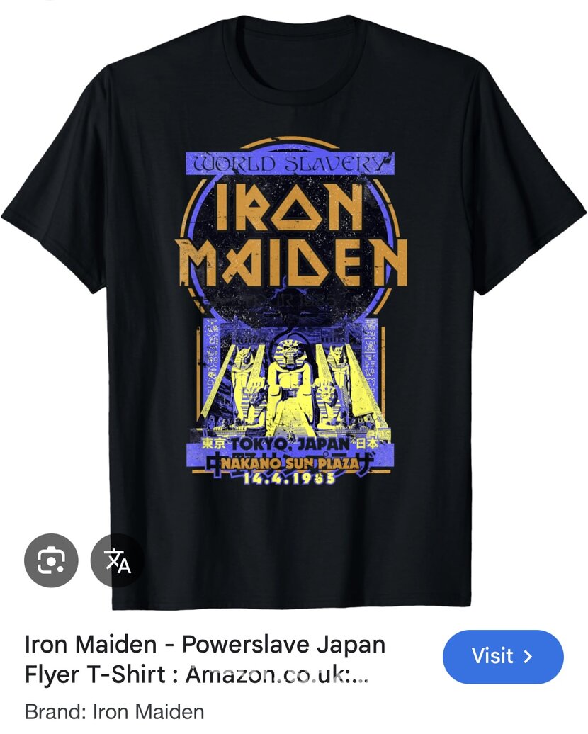 Iron Maiden Powerslave Japan Flyer Tour 1985