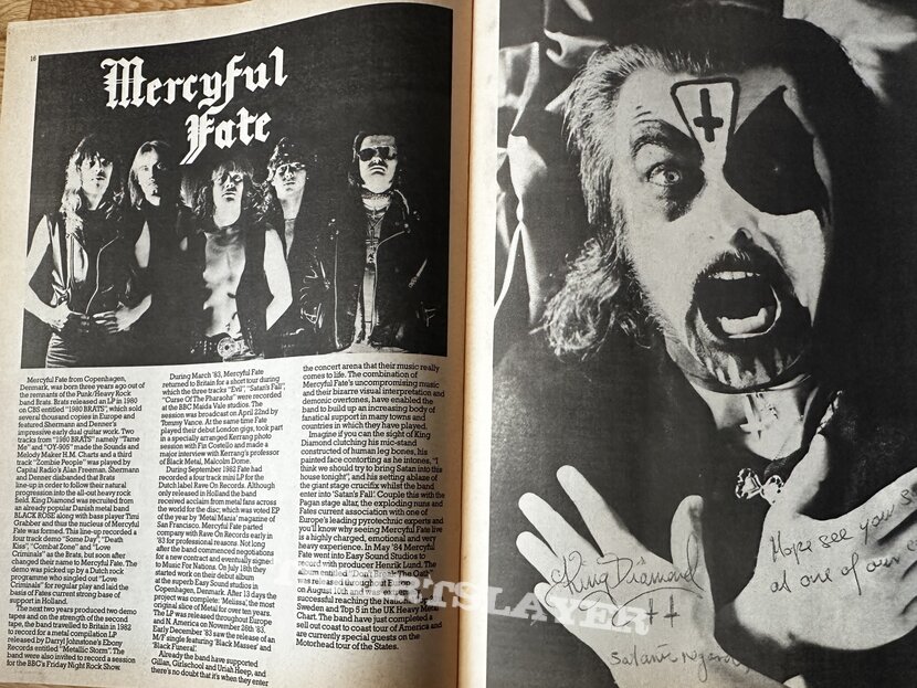 Metallica Music for nations 1984 magazine 