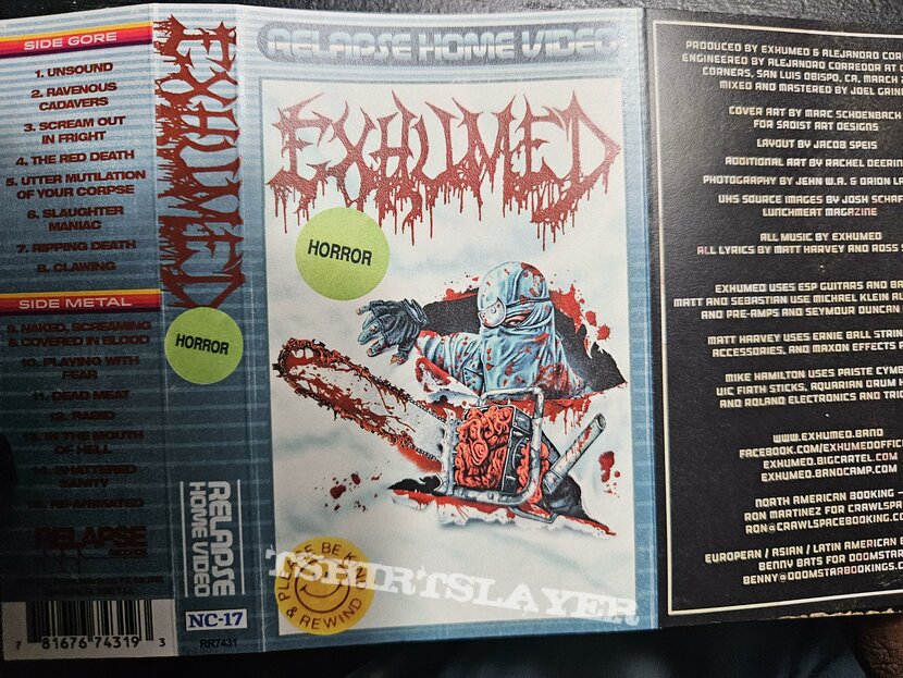 Exhumed &#039;Horror&#039; Cassette Tape