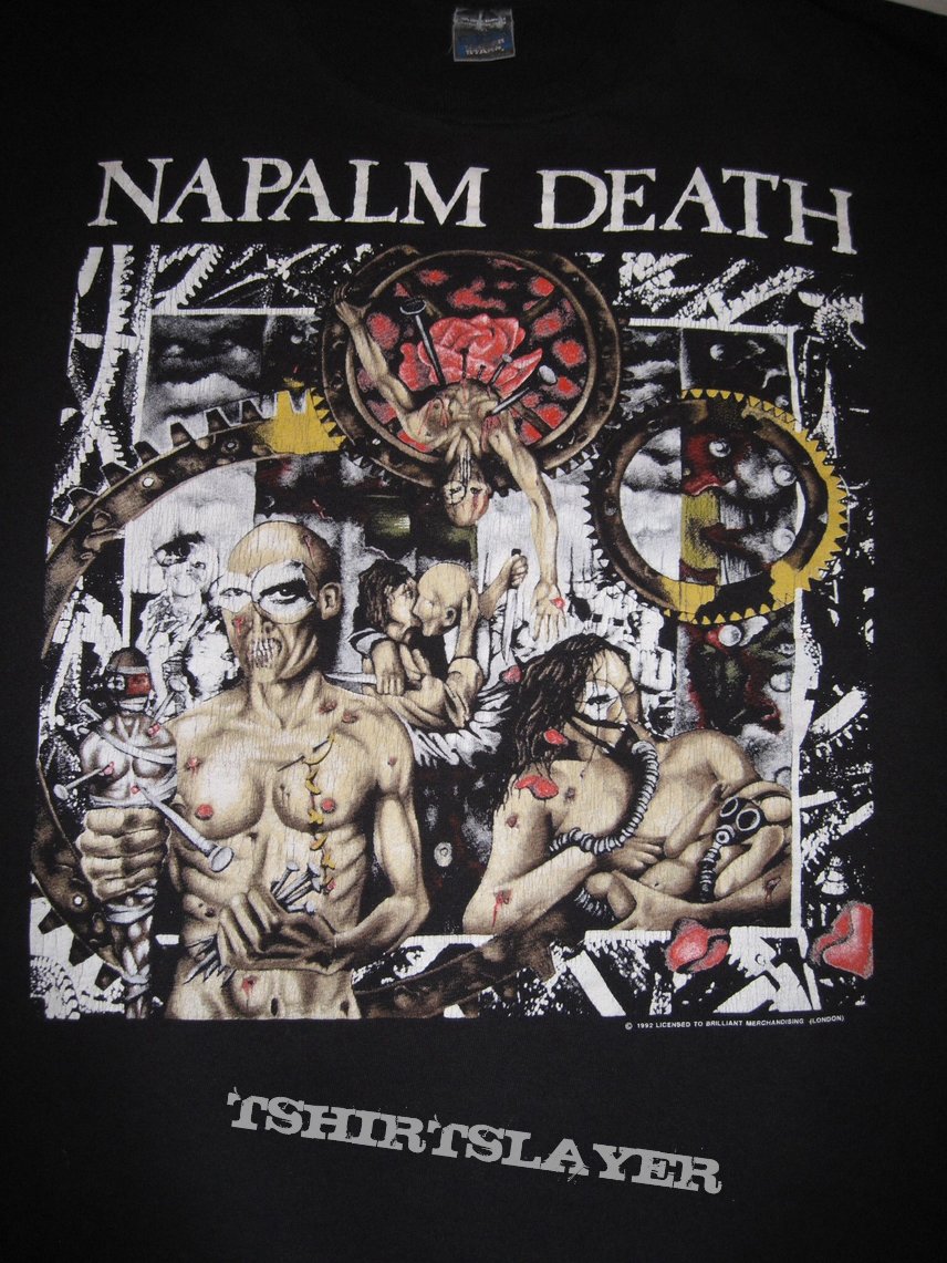 NAPALM DEATH Campaign for Musical Destruction Tour 1992 T Shirt -- EUROPE