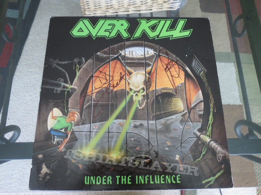 Overkill - Under the Influence vinyl signed