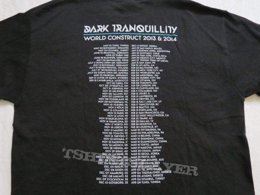 Dark Tranquillity 2013 &amp; 2014 tour shirt