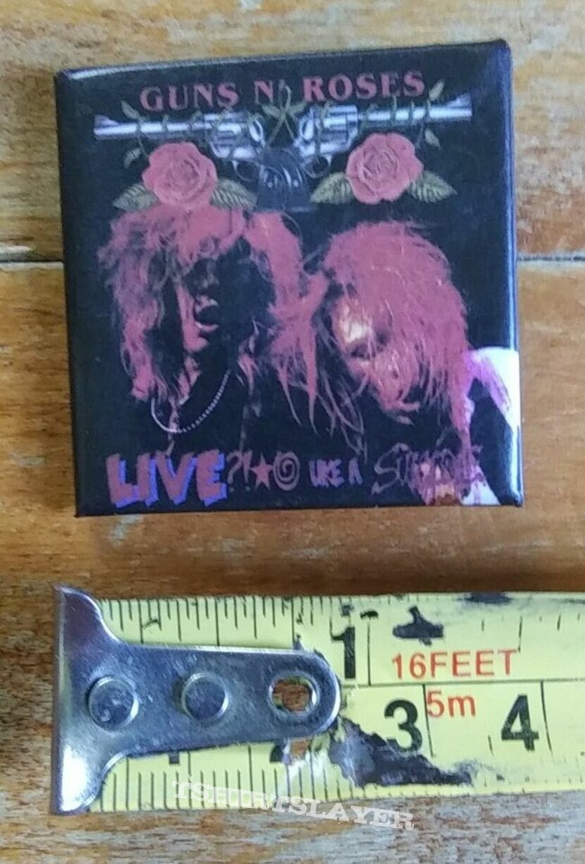 RARE Guns N&#039; Roses Live ?!*@ Like A Suicide Uzi Suicide Records pin