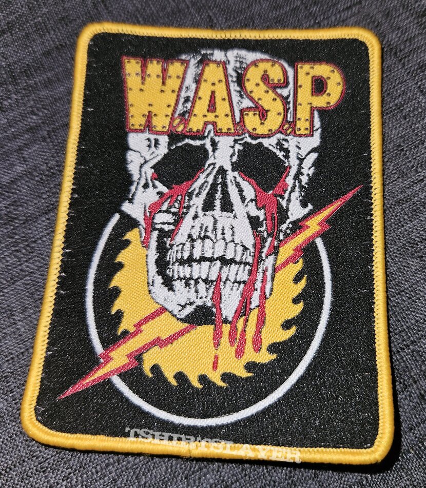 W.A.S.P. bloody skull patch 