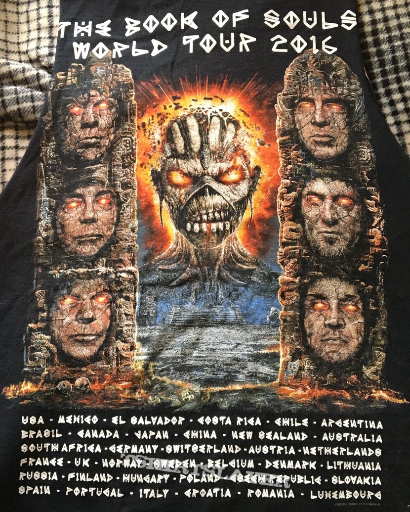 Iron Maiden Books of Souls Tour Shirts