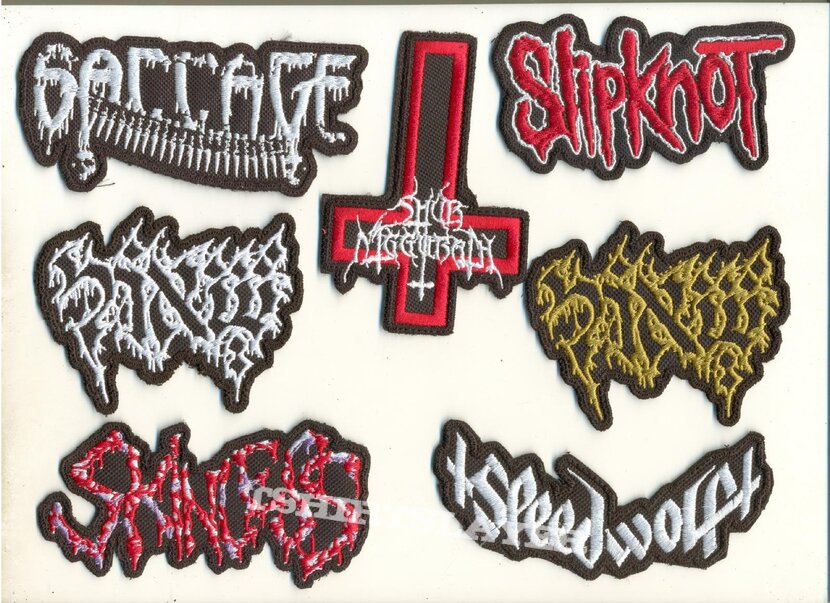 Obscenity Small Embroidered Shaped-Logo Patches V