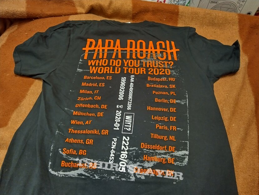 Papa roach tour t shirt