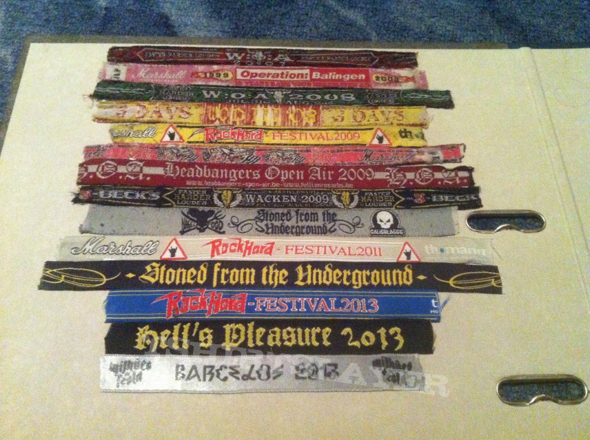 Iron Maiden Collected Festival Wristbands