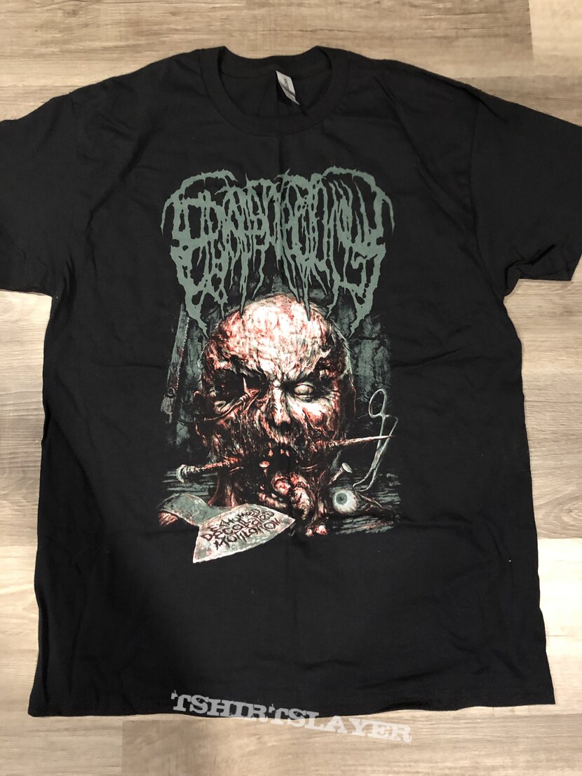 Epicardiectomy Exhumed Decollated Mutilation T-Shirt/Back Font Epicardiectomy Exhumed Decollated Mutilation T-Shirt/Back Font