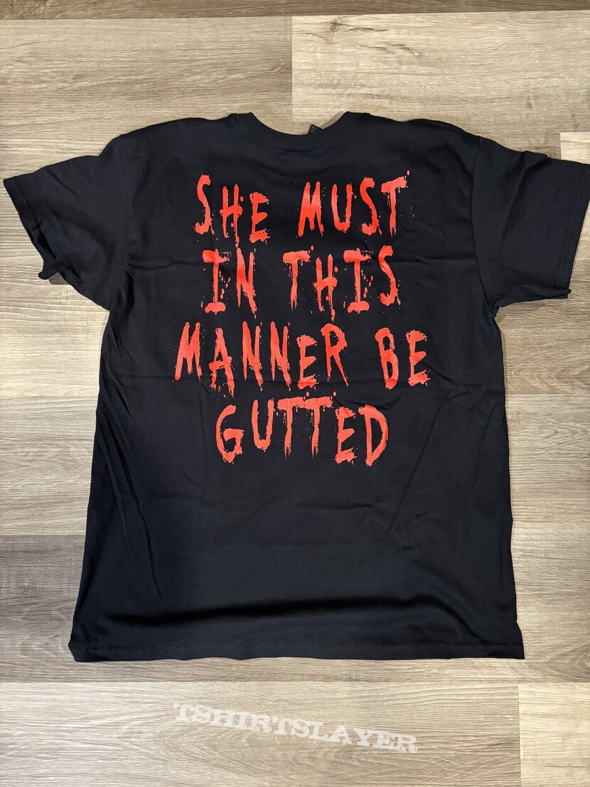 Disgorge(US) She Lay Gutted (Album Art) T-Shirt/Back Font Disgorge(US) She Lay Gutted (Album Art) T-Shirt/Back Font