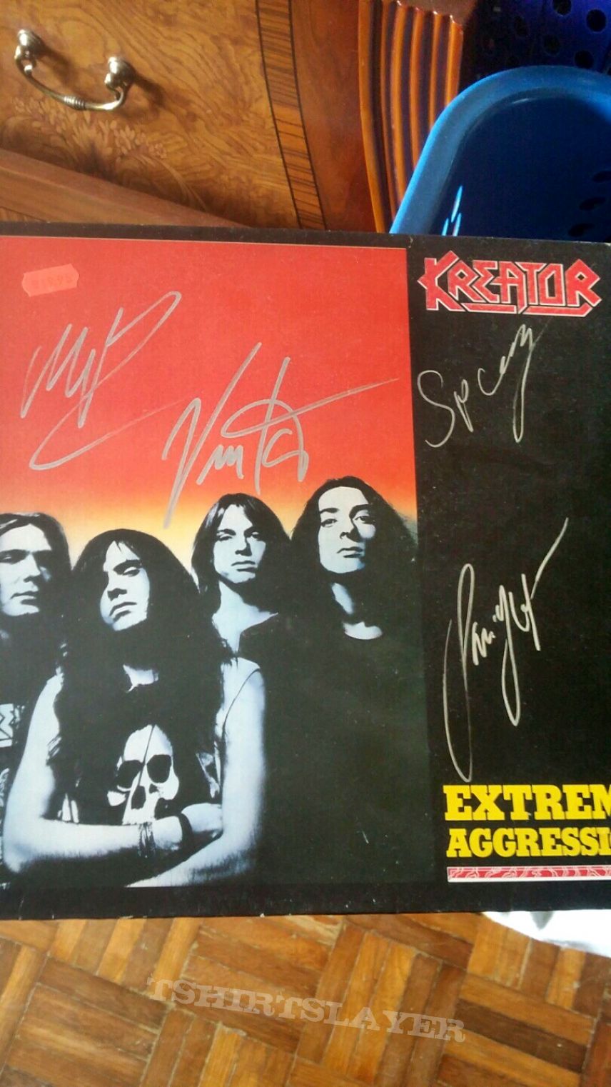 Kreator Extreme aggression LP signed