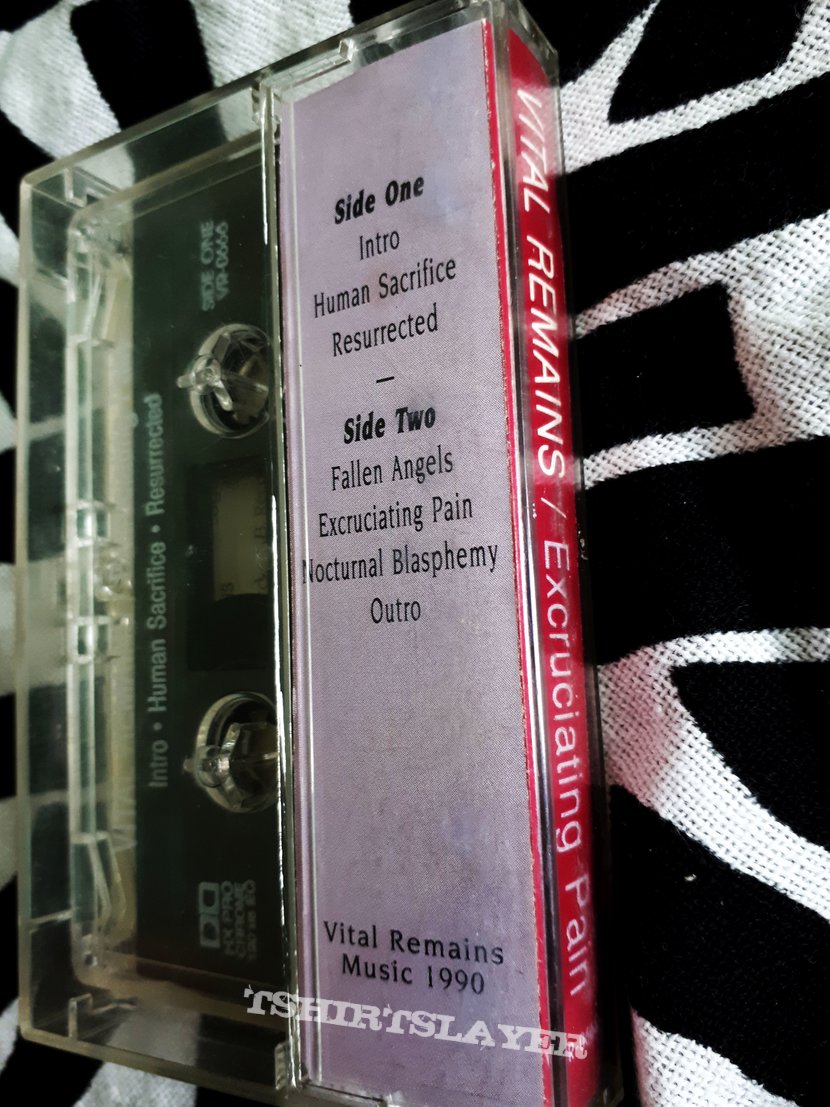 Vital Remains ‎- Excruciating Pain demo - signed + pick