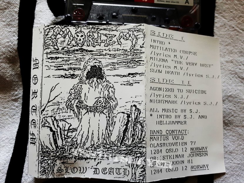 Mortem - Slow Death demo tape - signed by Hellhammer