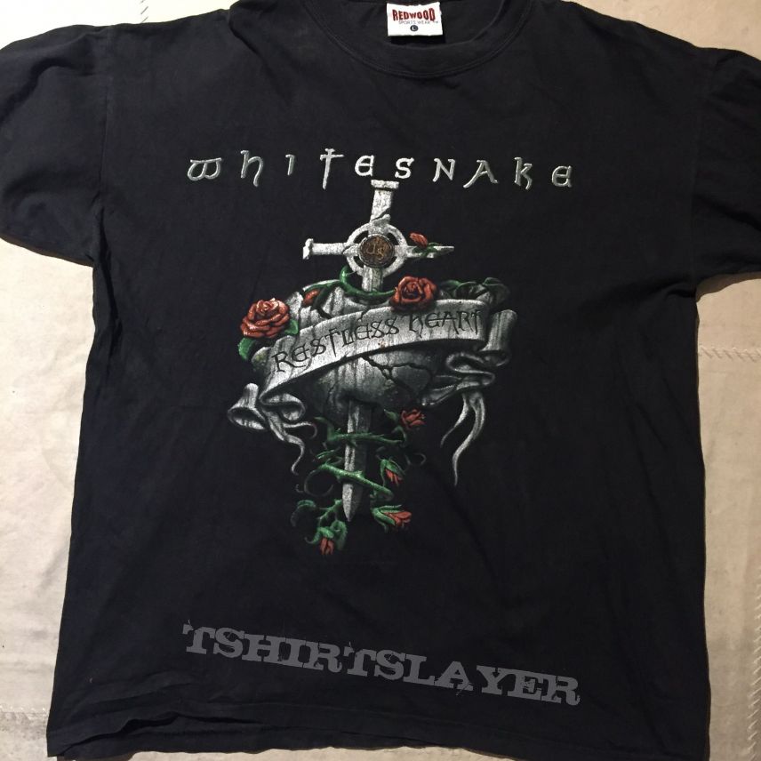 Whitesnake - Restless Heart world tour 1997 vintage shirt ...