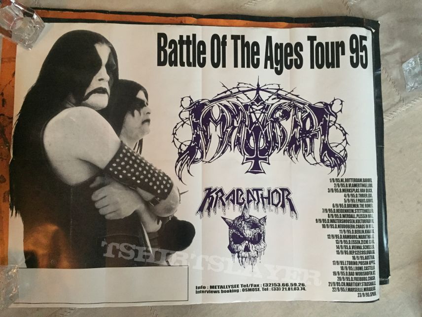 Immortal Battle of the Ages 95 tour poster