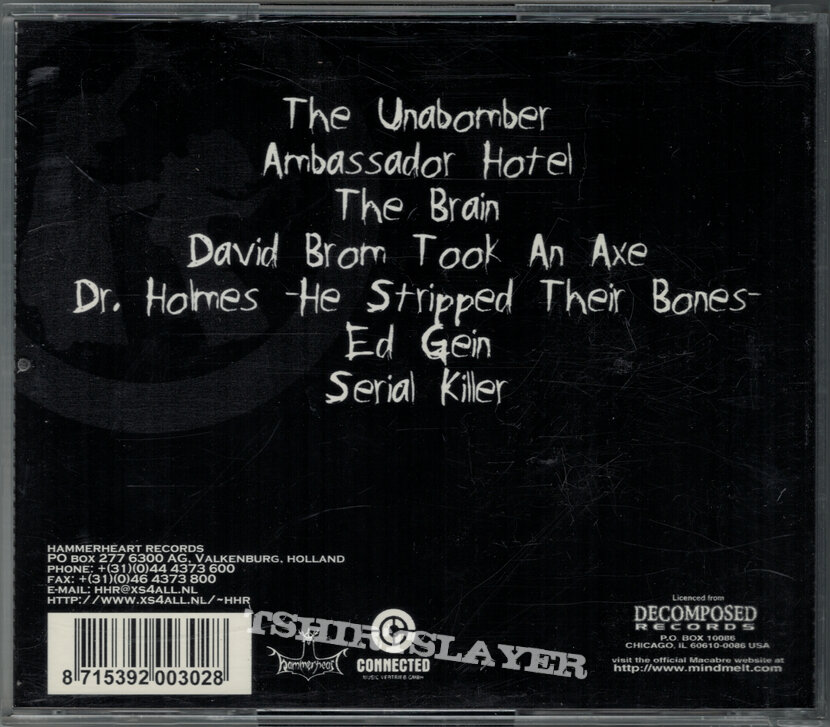 Macabre - Unabomber - EP CD (Hammerheart Records, 1999) Macabre - Unabomber - EP CD (Hammerheart Records, 1999)