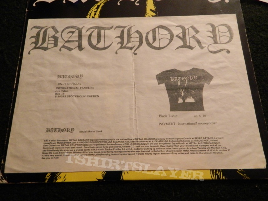 Bathory &quot;Bathory&quot; LP First press