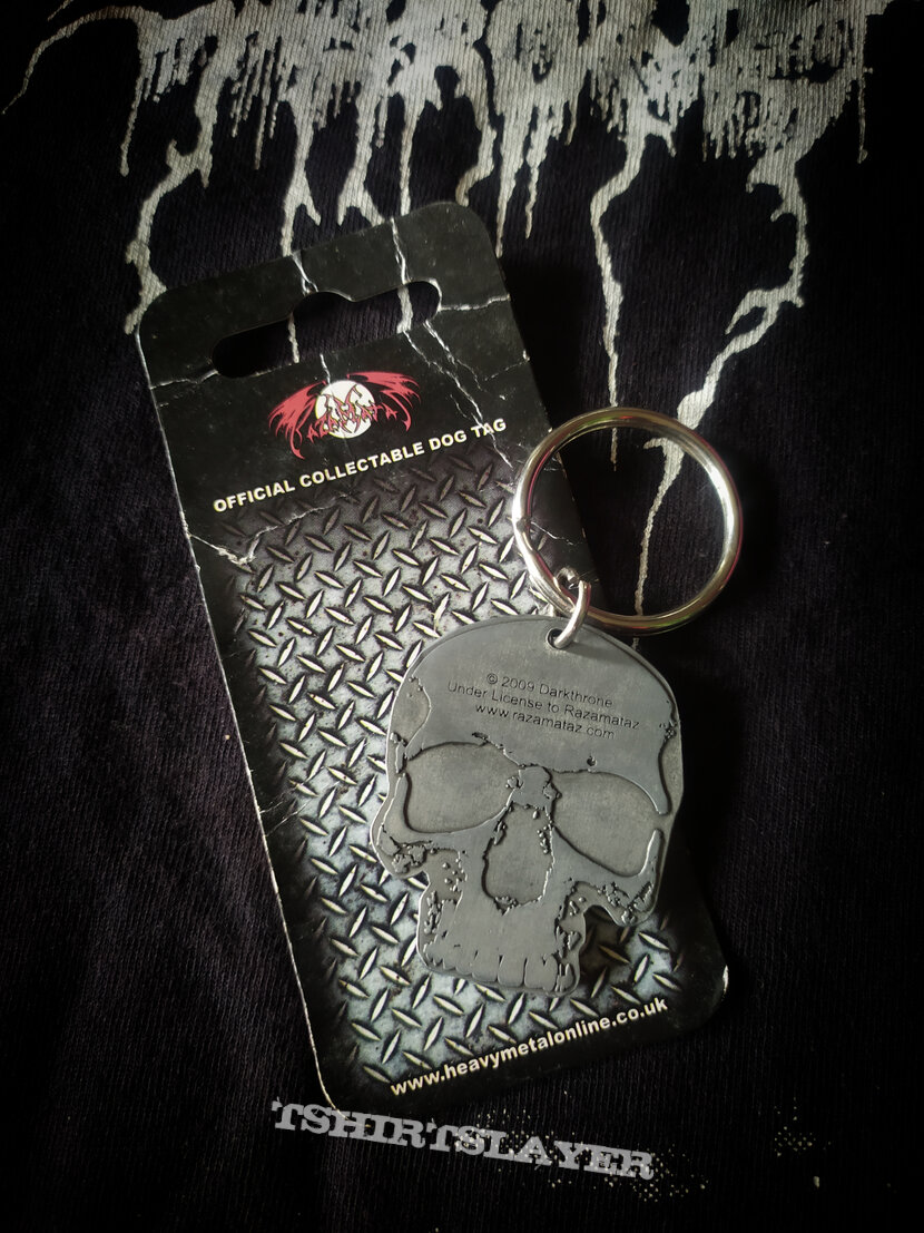 Darkthrone - Skull (Dog Tag/Keyring/Keychain, © 2009 Darkthrone, U.L.T. Razamataz)