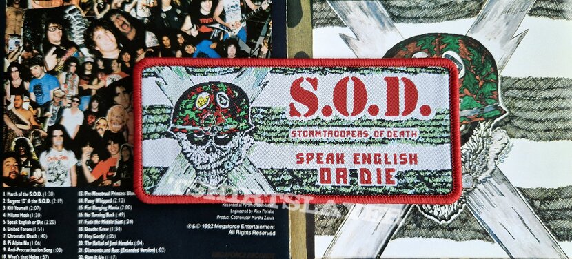 S.O.D. Speak English Or Die Patch S.O.D. Speak English Or Die Patch