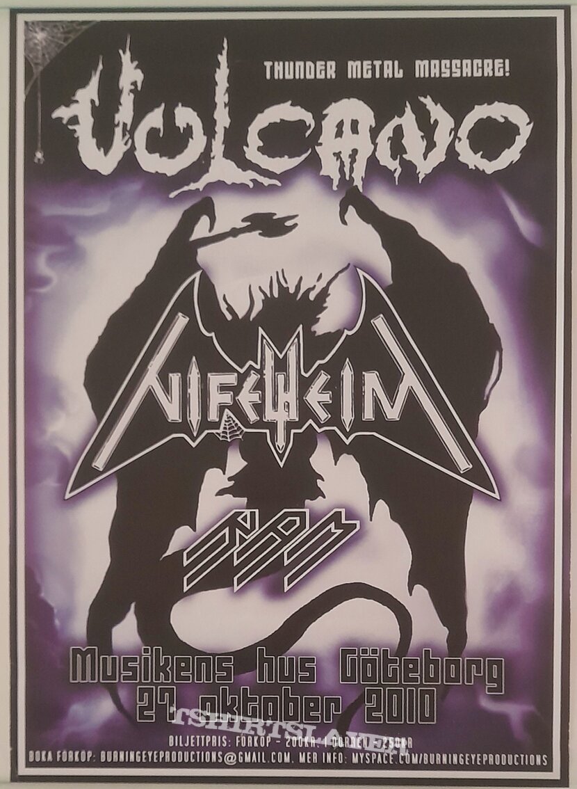 Nifelheim Thunder Metal Massacre Göteborg 2010 Tour Poster Nifelheim Thunder Metal Massacre Göteborg 2010 Tour Poster