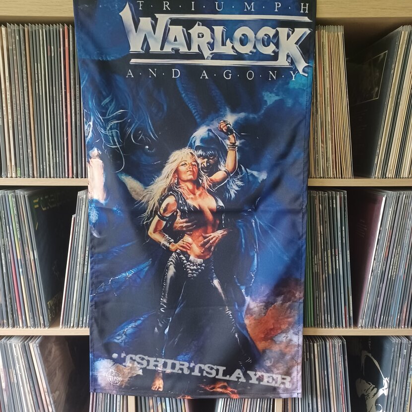 Flag - WARLOCK - Triumph And Agony - 50 x 90 CM