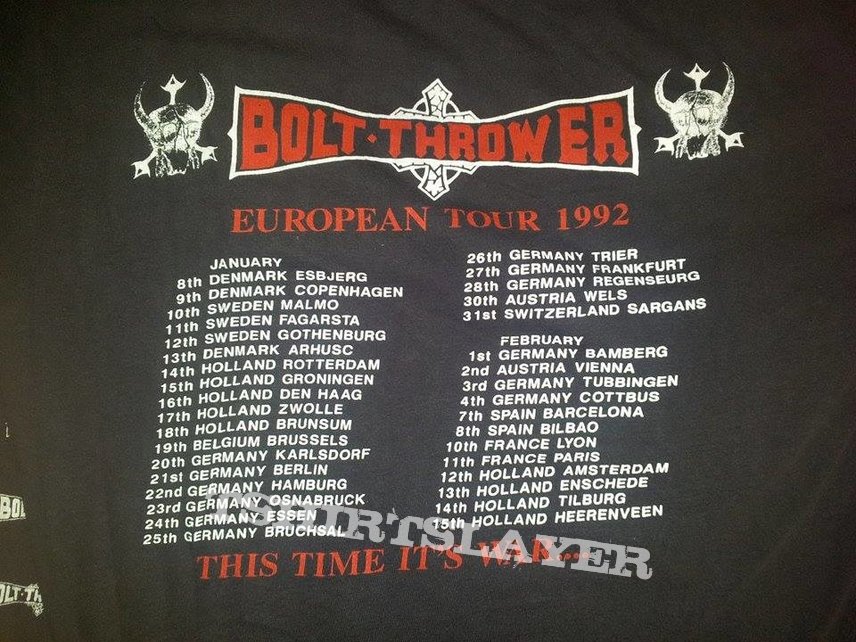 Bolt Thrower - This time its war 1992 tour l/s