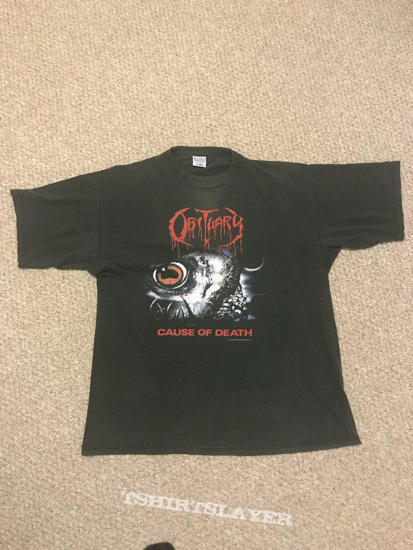 1991 Obituary Cause of Death shirt XL