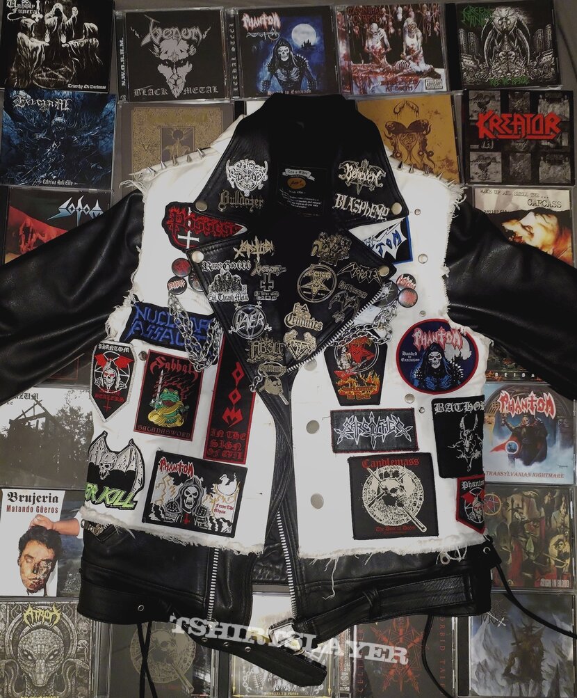 Bathory battle vest and pinned jacket