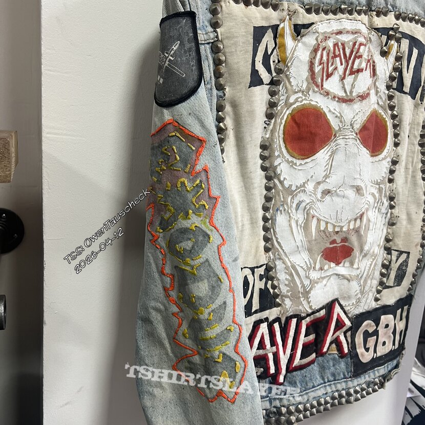 1980s Battle Jacket Slayer GBH Corrosion 