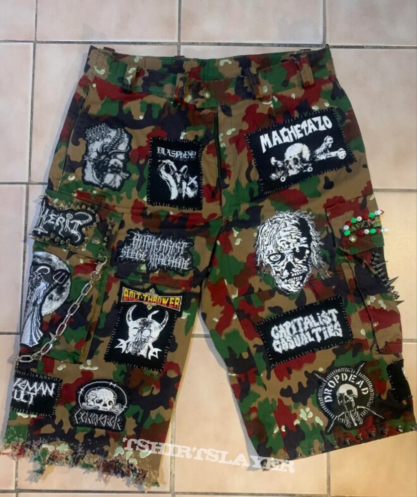 Blasphemy  A Bloody, Grinding, War M70 Camo Battle Shorts