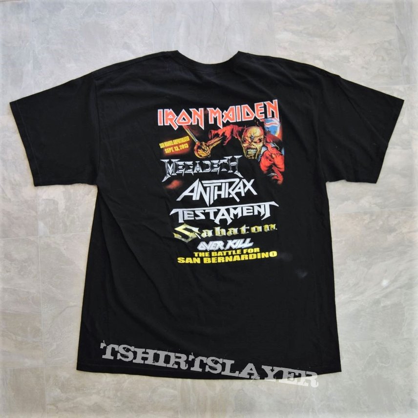 $15 Iron Maiden: Battle for San Bernardino 2013 Bootleg Shirt (XL ...