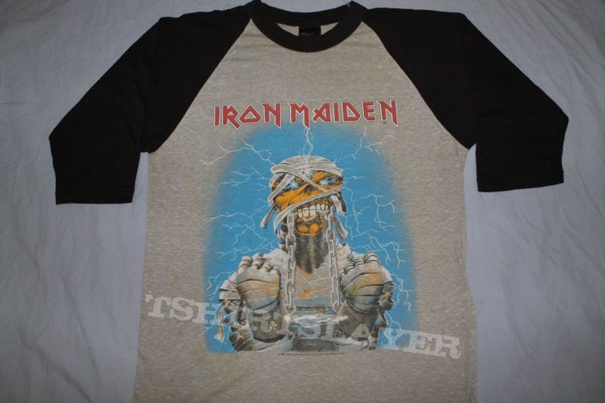 Iron Maiden US World Slavery Tour 1984 black &amp; grey jersey