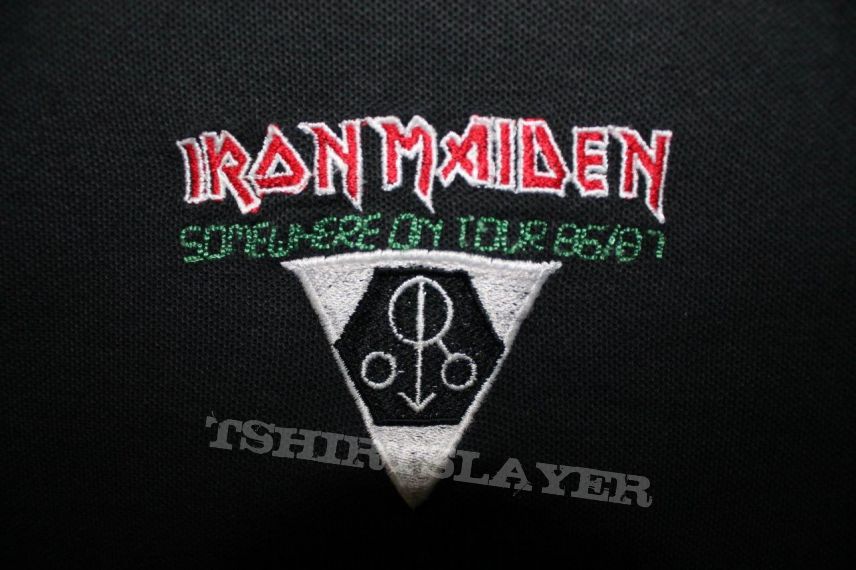 Iron Maiden Somewhere on Tour crew black polo | TShirtSlayer TShirt and  BattleJacket Gallery