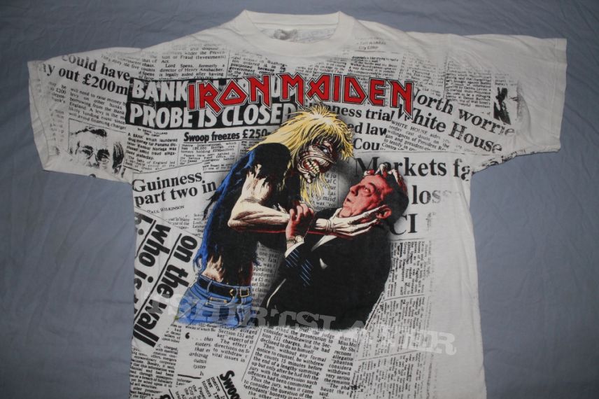 Iron Maiden Be Quick newspaper print Bank in Fraud