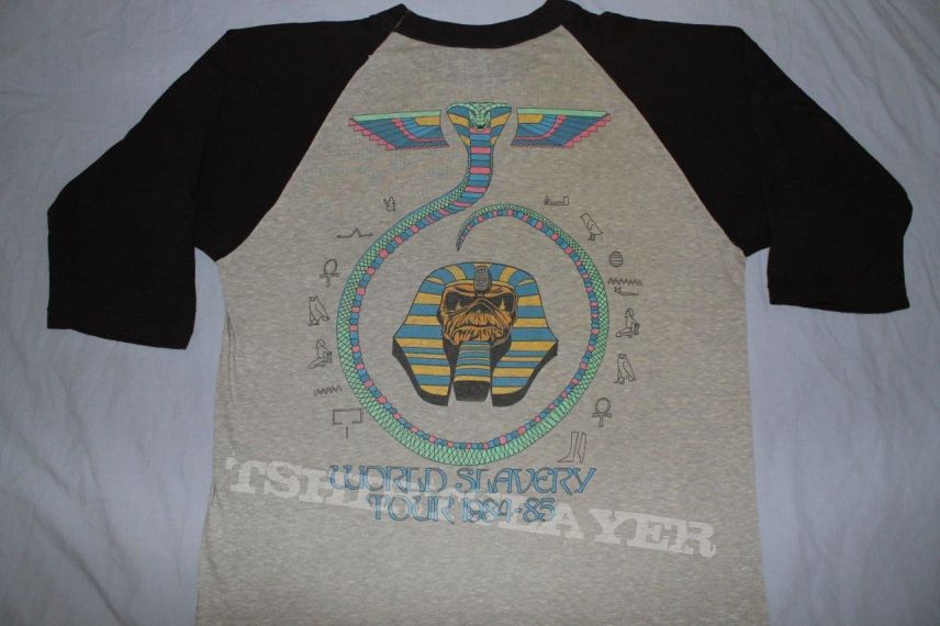 Iron Maiden US World Slavery Tour 1984 black &amp; grey jersey